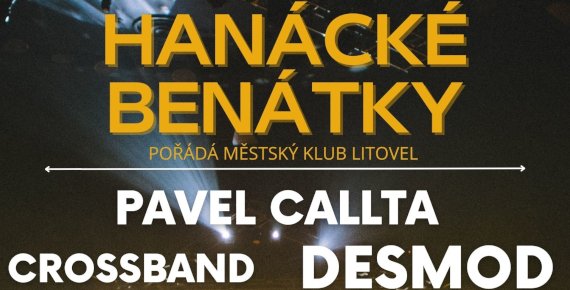 Lístek na Hanácké Benátky v Litovli 10.6.2023 - Pavel Callta, Desmod, Crossband, Monika Absolonová, Monkey Business