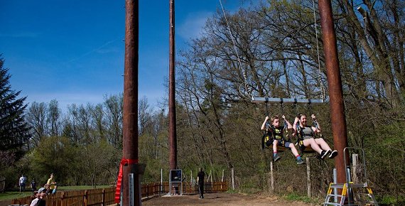 4 vstupy na OBŘÍ houpačku Big Swing v Lanovém centru Hájenka Břeclav