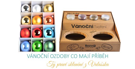Pravé skleněné vánoční ozdoby ze Vsetína